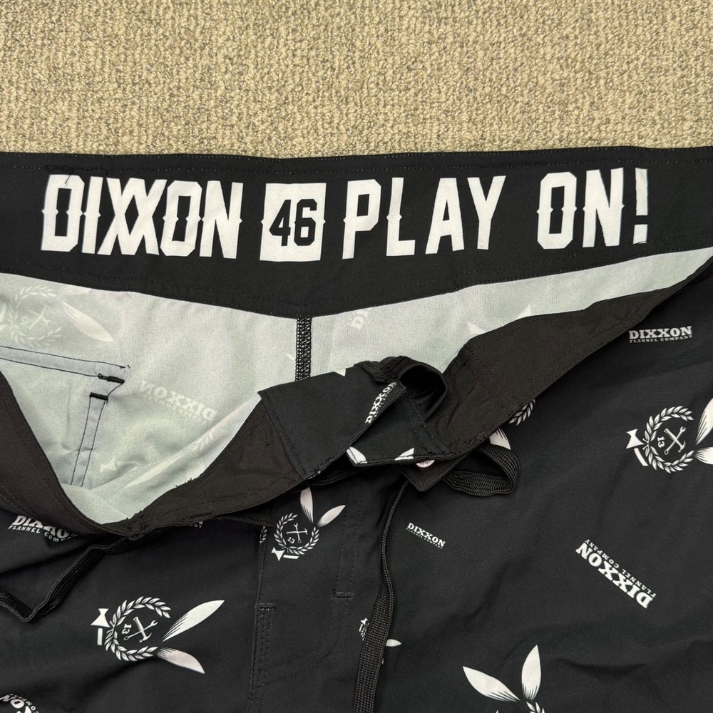 Dixxon Flannel Company x Playboy Men's Black Graphic Board Shorts Size 46 - Picture 3 of 9